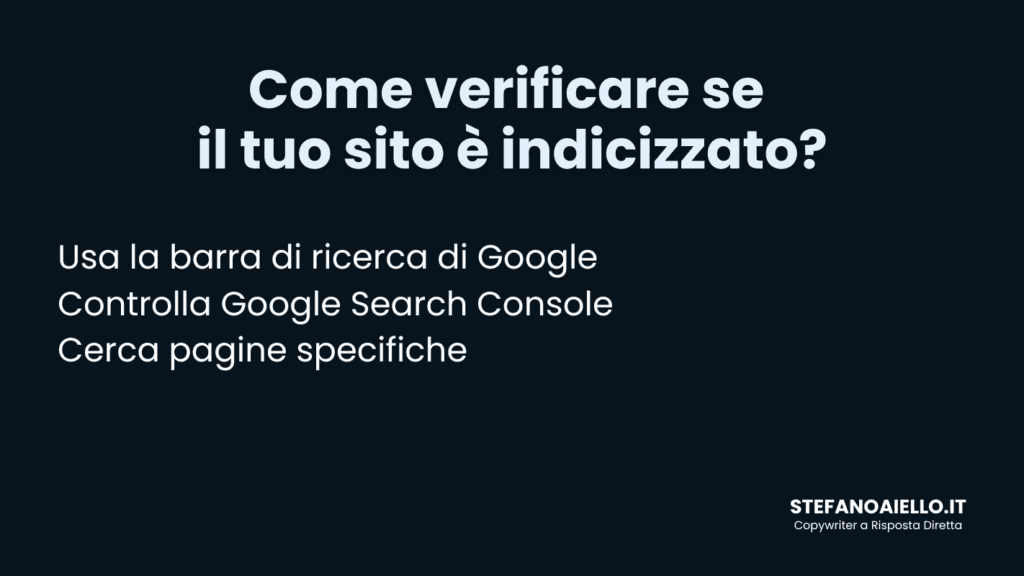 Come verificare se 
il tuo sito è indicizzato?